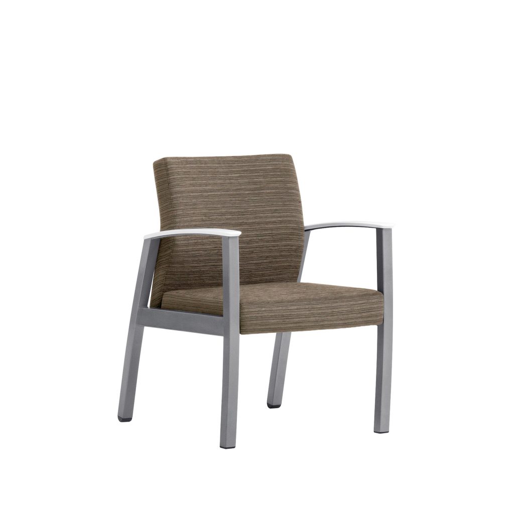 Haven Metal Guest Chair with Corian Arm Caps