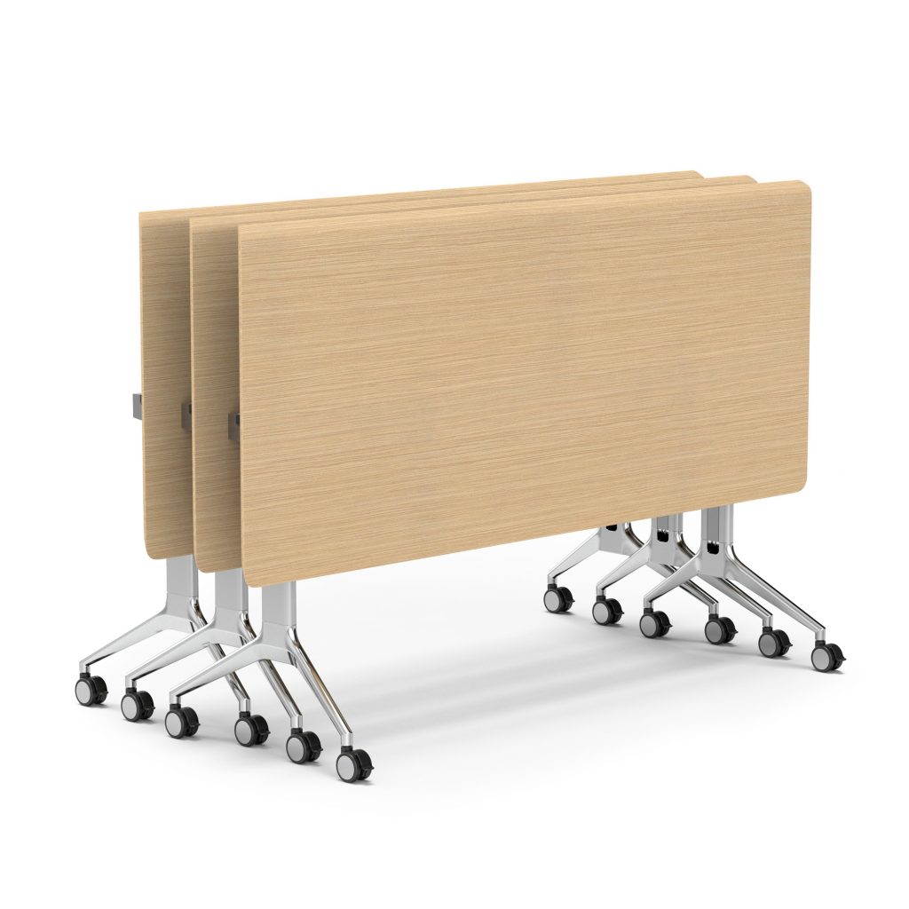 Flirt Nesting Multi-Purpose Table, Rectangle Top, Waterfall Edge, Nested