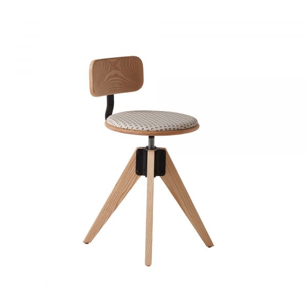 WorkSmith Stool with Back and Cushion