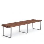 Livia Three-Seat Scalloped Outdoor Bench