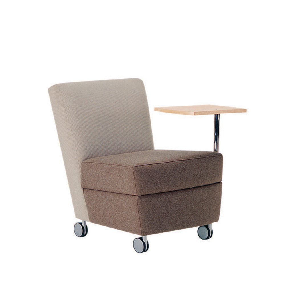 Serafina Single Lounge, Tablet, Casters