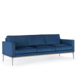 Uptown Social Sofa, 4in Arms, Wood Trim