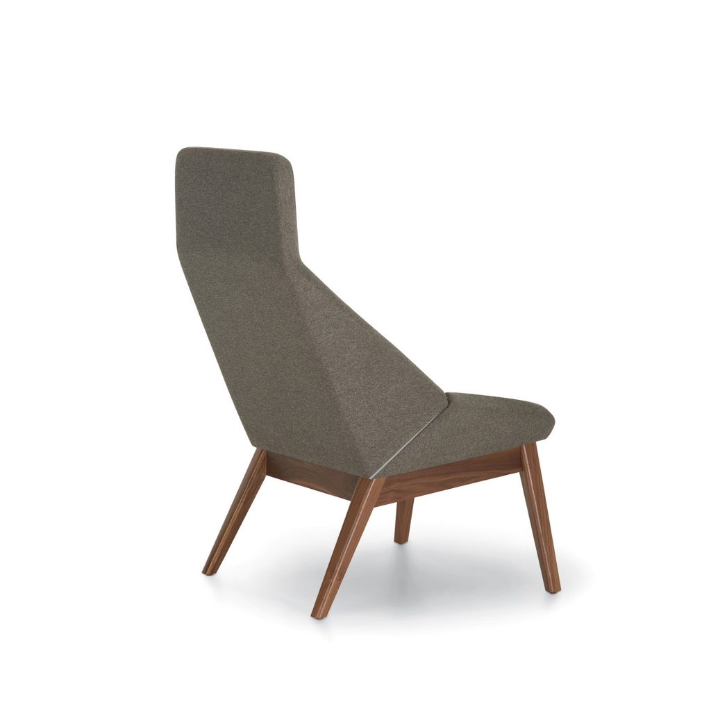 Nios High Back, Wood Base, Rear