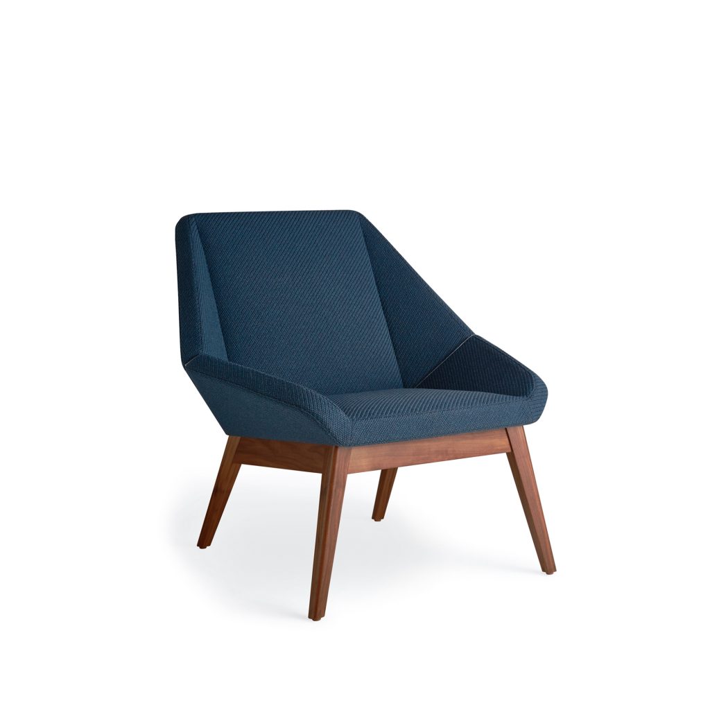 Nios Lounge Mid Back, Wood Base