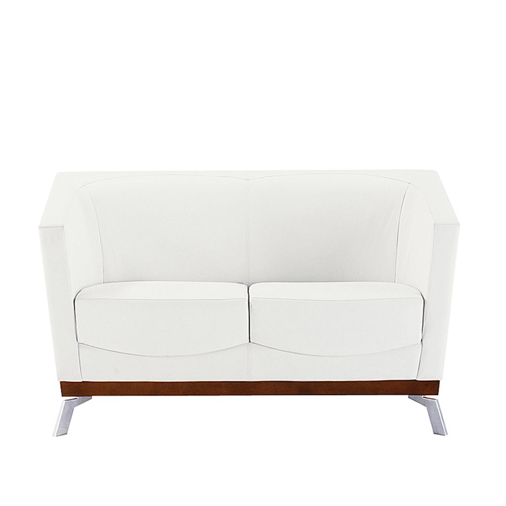 White Achella Love Seat