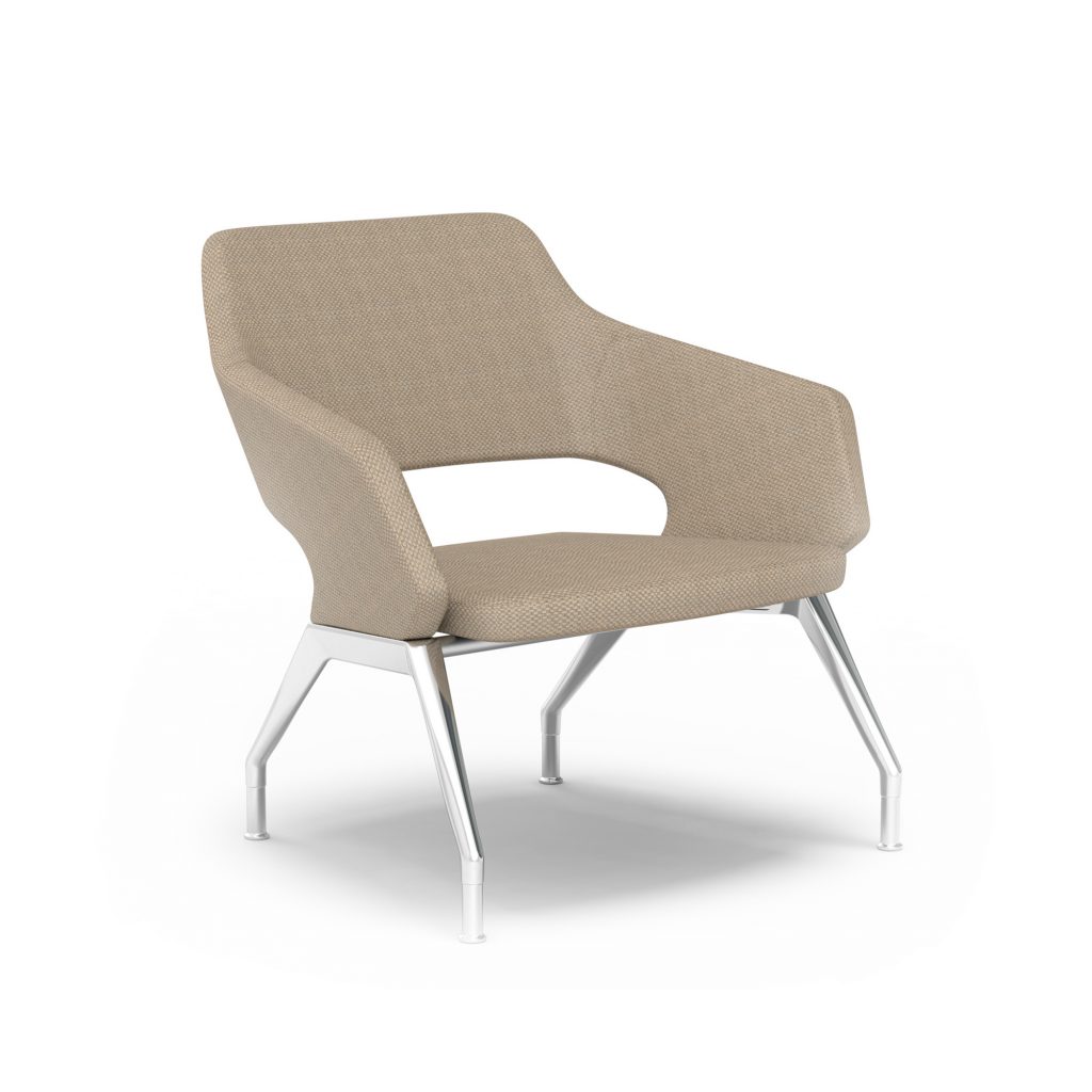 Flirt Lounge, Mid-Back, 4-Leg Base, Glides