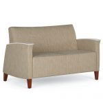 Haven Love Seat, Wood Legs