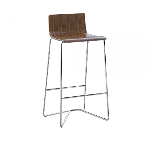 Brink Stool, Bar-Height, Wood Seat