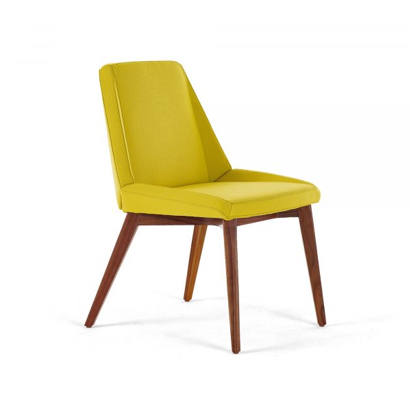 Nios Guest Chair, Wood Base, Armless