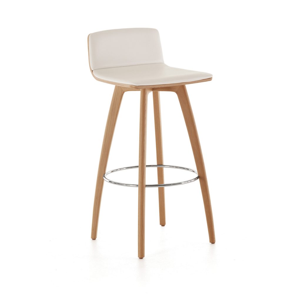Chatter Stool, Bar-Height, Upholstered Seat & Back