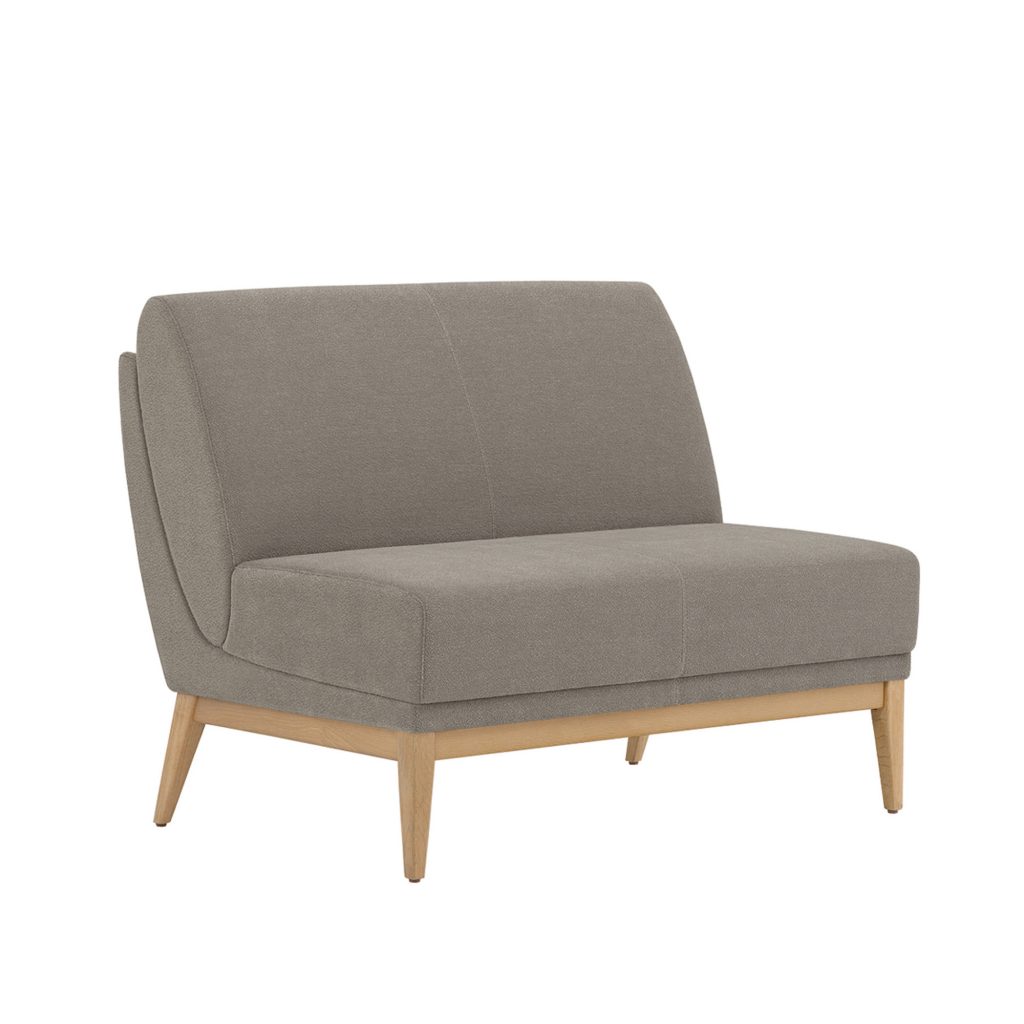 Ovate Armless Love Seat