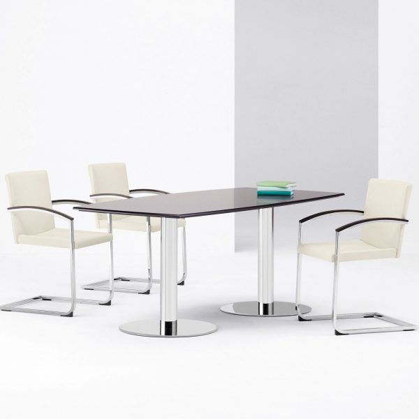 Hush Rectangle Meeting Table with Sign Chairs