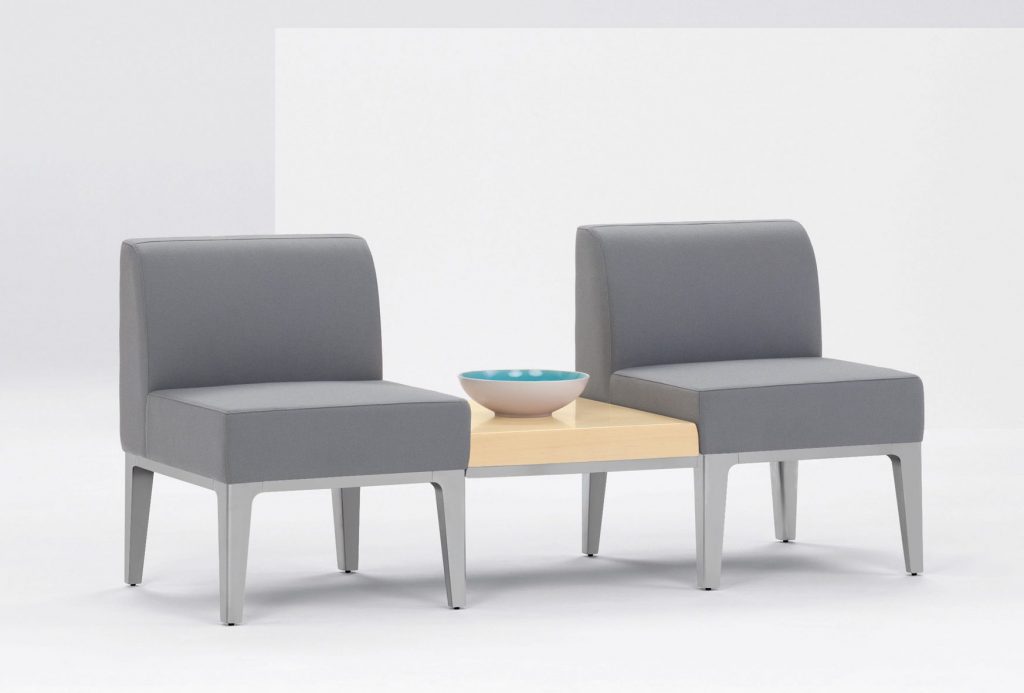 Domo Modular Armless Lounge with In-Line Table