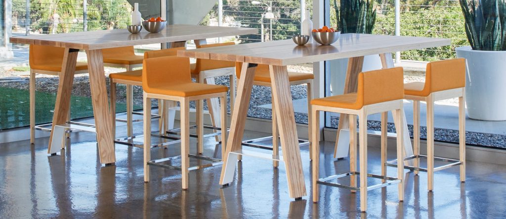 Starkie Counter-Height Stools with Back, Delen Meeting Table