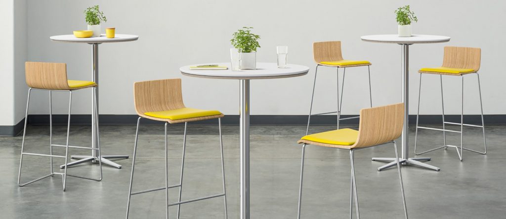 Flirt Meeting Tables with Brink Barstools