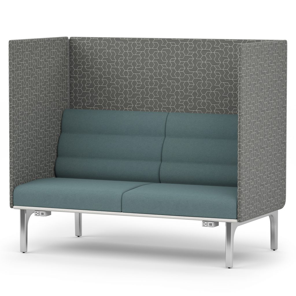 Iso Love Seat, Back and Side Panels with Power Unit