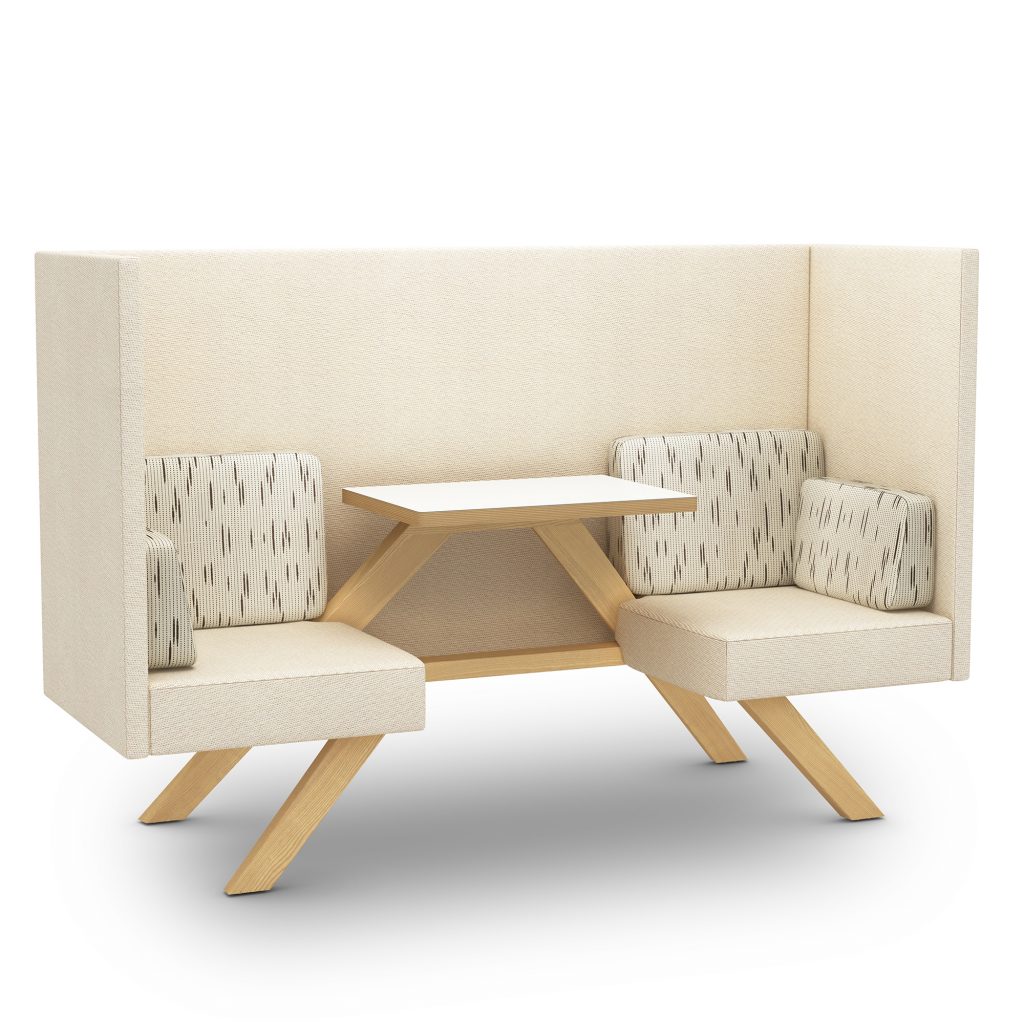 Two-Seat Lounge Booth, High Panels