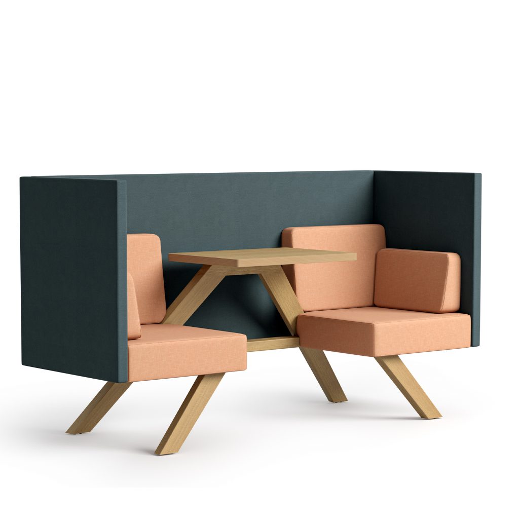 Two-Seat Lounge Booth, Low Panels
