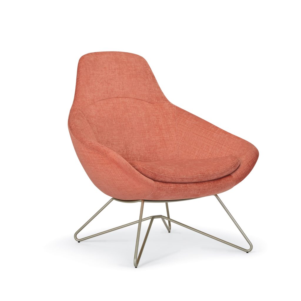 Odette High Back, Wire Rod Base