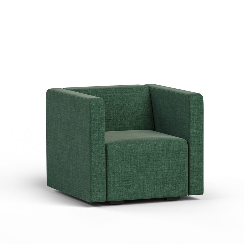 Lounge Chair with Arms, Side View