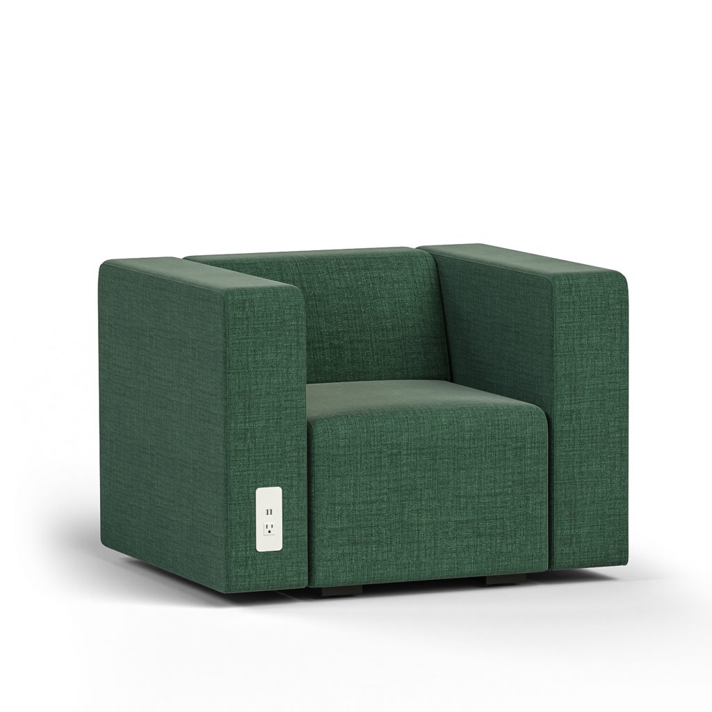 Lounge Chair, 8in Arms with Power, Side View