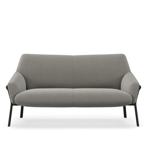 Talina Love Seat, Grey, Front View