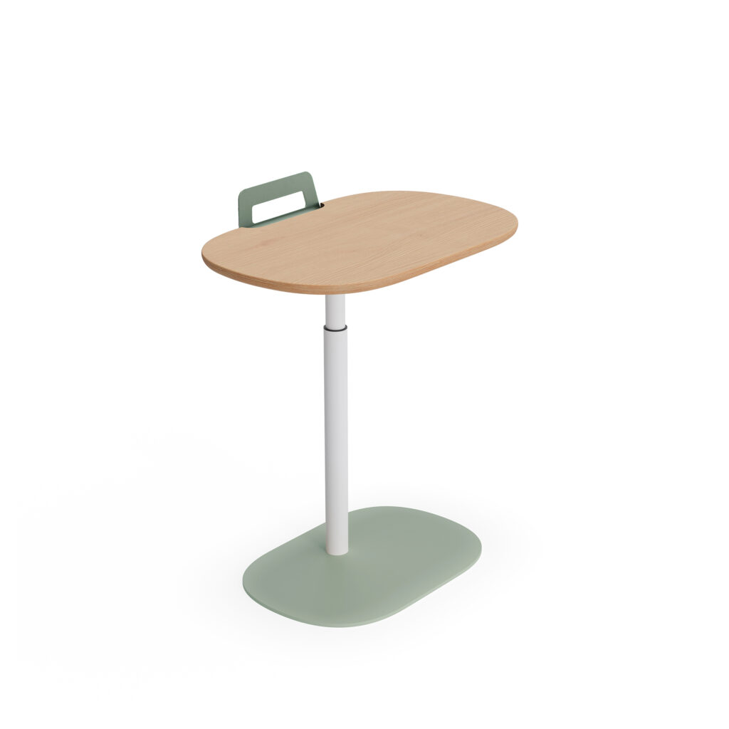 Keeper Pull-Up Table, Sage, Adjustable Height and Device Holder
